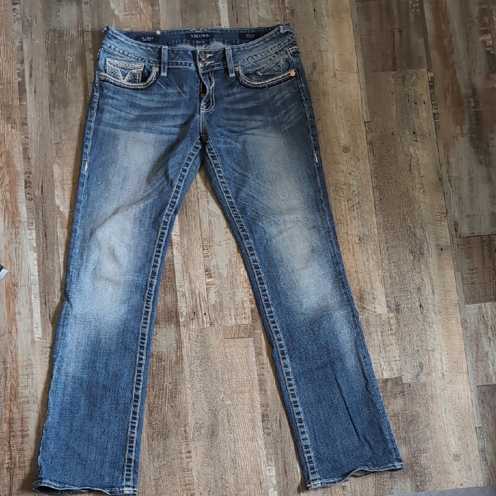 Vigoss Women's Classic Indigo Straight Leg Jeans